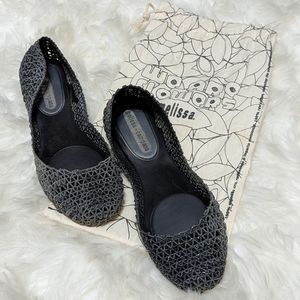 Melissa We Are Flowers Black Flats